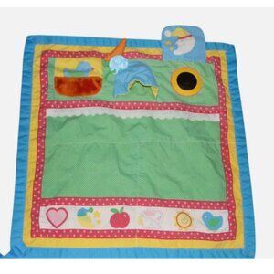 Vintage Playskool Fold N Go Play Mat Quilt Activity Blanket 29X29